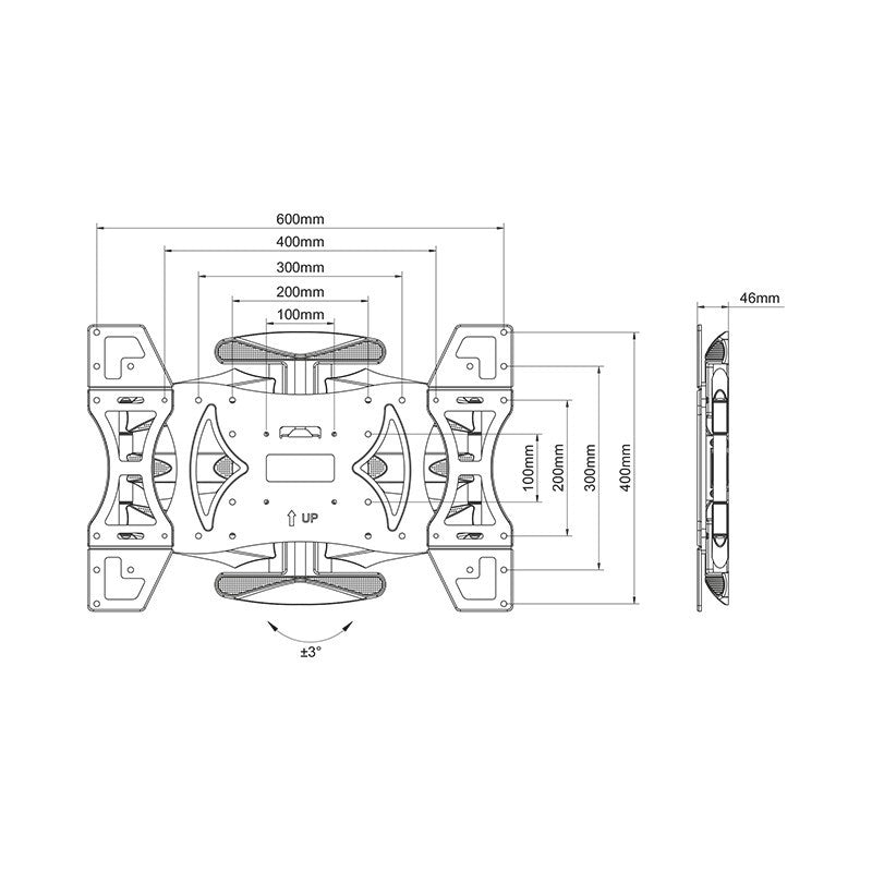 Soporte TV Multibrackets Fullmotion Dual XL 40" a 86"
