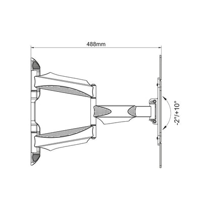 Soporte TV Multibrackets Fullmotion Dual XL 40" a 86"