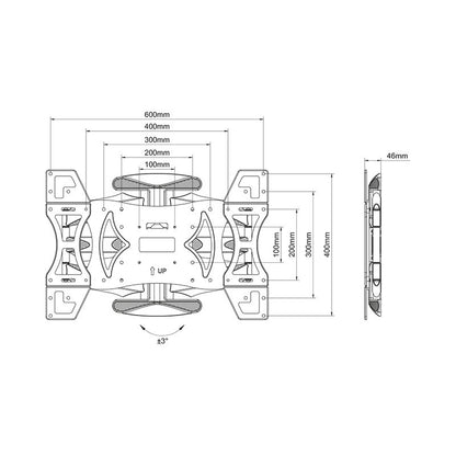Soporte TV Multibrackets Fullmotion Dual XL 40" a 86"